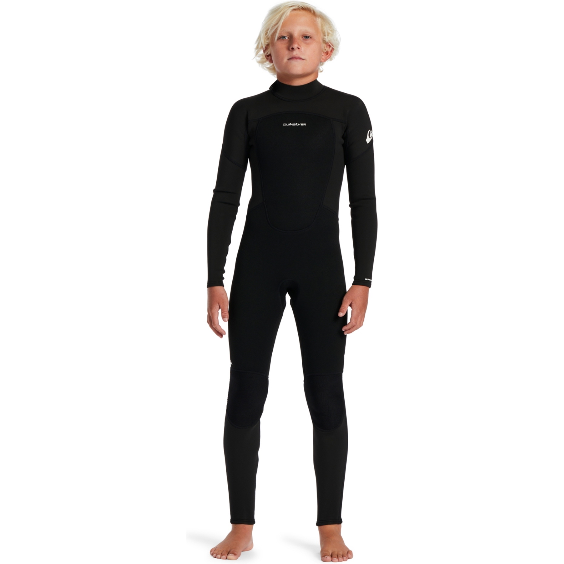 2026 Quiksilver Junior Prologue 3/2mm Back Zip Flatlock Wetsuit EQBW103121 - Black